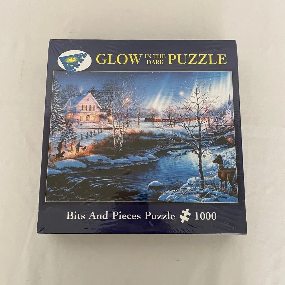 Bits And Pieces Glow In The Dark All Is Bright 1000 Piece Jigsaw Puzzle Sealed